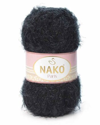 Νήμα για Πλέξιμο NAKO - Paris 217 ΜΑΥΡΟ Συνθετικό 100gr 245m