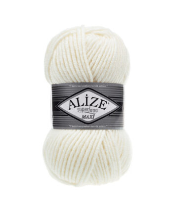 Νήμα για Πλέξιμο alize - Superlana MAXI 62 Ecru