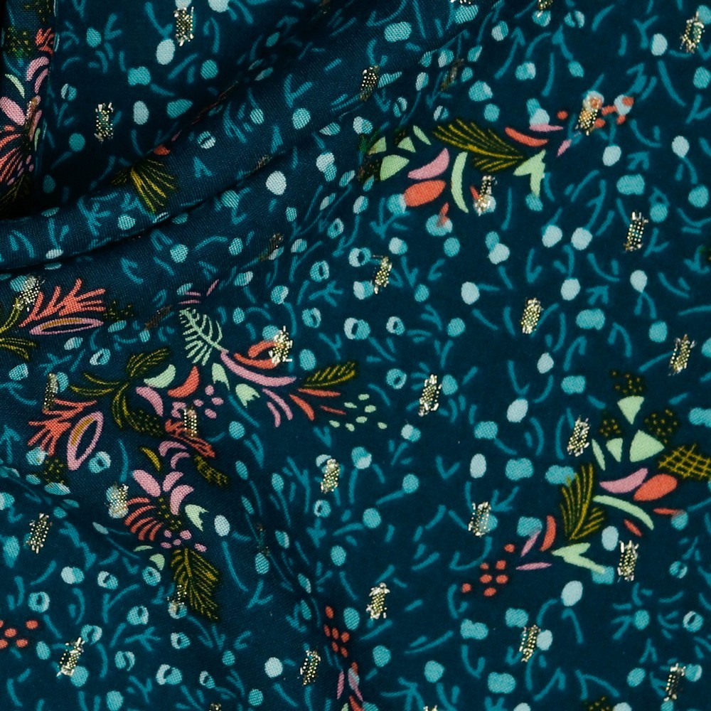 VISCOSE LUREX BLUE - Ύφασμα με το μέτρο, φάρδος 145cm.