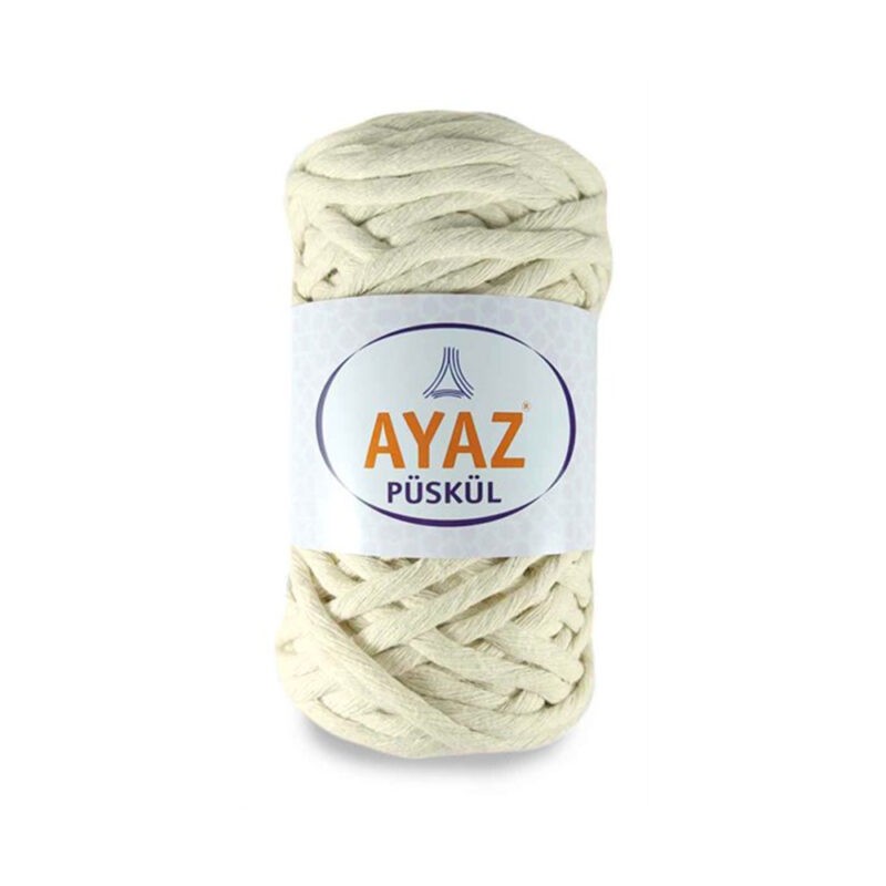 Κορδόνι Μακραμέ COTTON AYAZ PUSKUL Κρεμ col. 1300 250g
