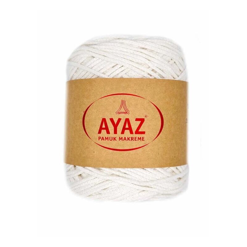 Macrame Cotton 3mm AYAZ PAMUK ΕΚΡΟΥ col. 1000 150m 250gr