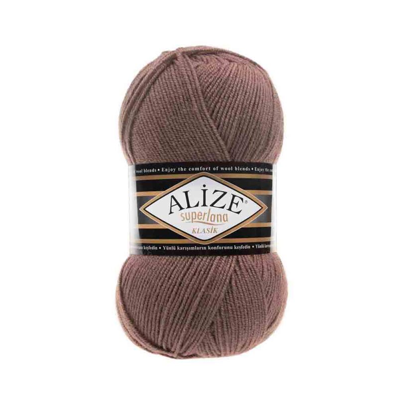Νήμα για Πλέξιμο alize - Superlana Klasik 584 Γκρι Καφέ Συνθετικό 100gr 280m