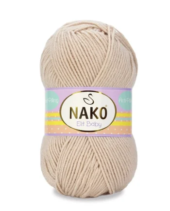 Νήμα για Πλέξιμο NAKO - Elit Baby 1204 Μπεζ 250m100gr