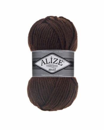 Νήμα για Πλέξιμο alize - Superlana Maxi Col 26 Καφέ 100gr 100m 75% Ακρυλικό - 25% Μαλλί