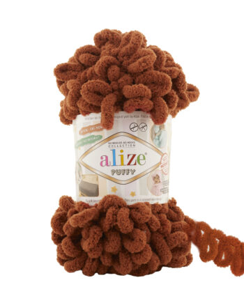 Νήμα για Πλέξιμο alize - PUFFY 597 ΣΚΟΥΡΙΑ- 100gr 9m
