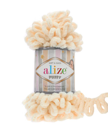 Νήμα για Πλέξιμο alize - PUFFY 742 -ΚΡΕΜ 100gr 9m