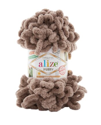 Νήμα για Πλέξιμο alize - PUFFY 329 ΣΟΚΟΛΑΤΙ ΑΝΟΙΧΤΟ- 100gr 9m