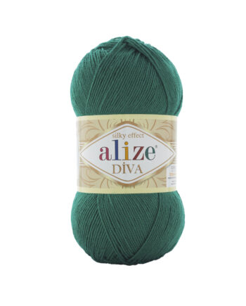 Νήμα για Πλέξιμο alize - DIVA 453 ΣΜΑΡΑΓΔΙ