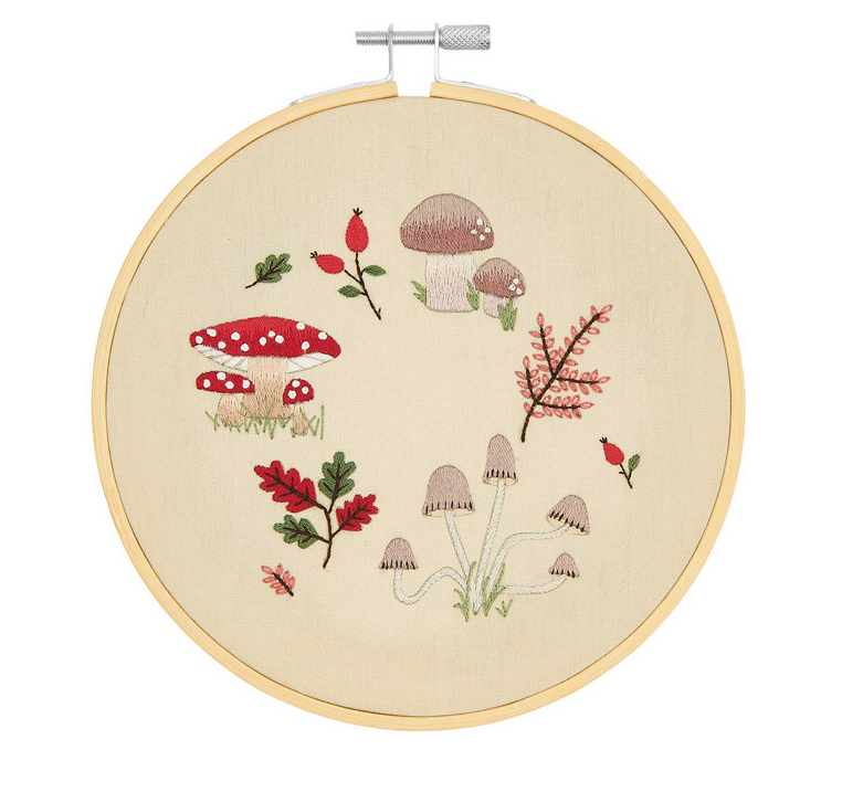 Κιτ Κεντήματος “Traced Mushroom Wreath ” Rico Design