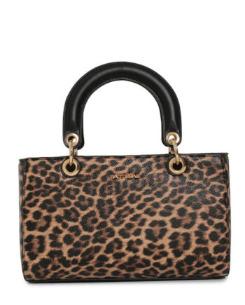 Bag to Bag Γυναικεία Τσάντα Μαύρη Animal Print Μικρή